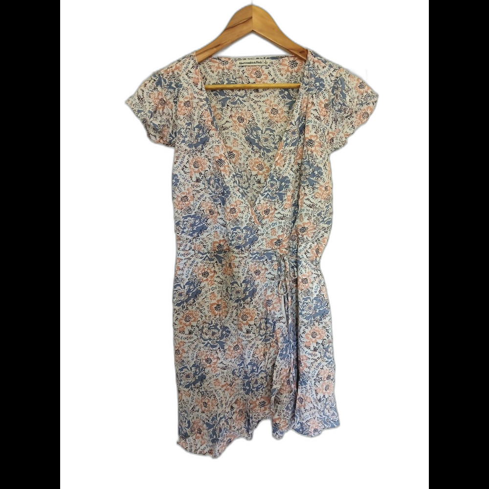 Abercrombie floral wrap dress Sz L